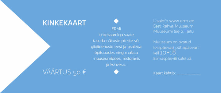 Kinkekaart 50 eurot