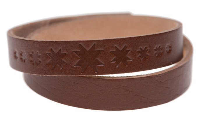 Dark Leather Bracelet 40,5 cm