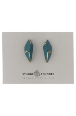 Rohelised geomeetrilised kõrvarõngad