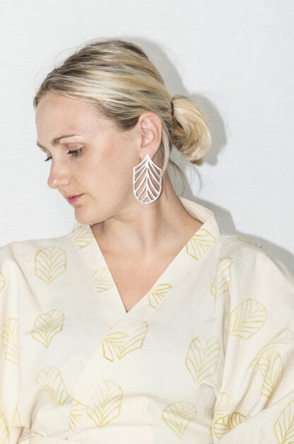 Hõbedast kõrvarõngad "Leht" - Image 3