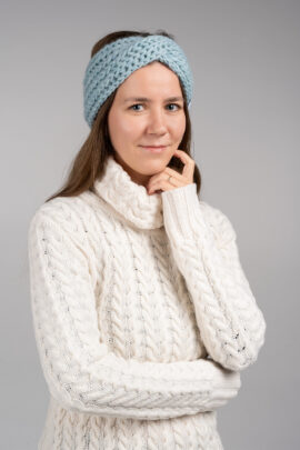 Akvamariinivärvi sossu peapael