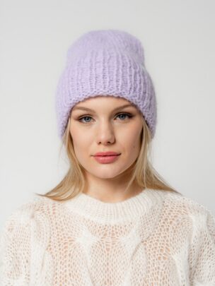 Lavendlivärvi alpaka villane müts