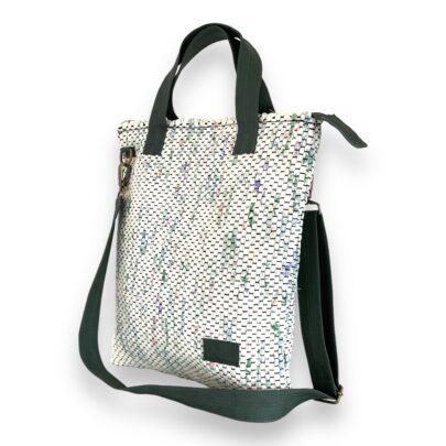 Kootud kandekott valge