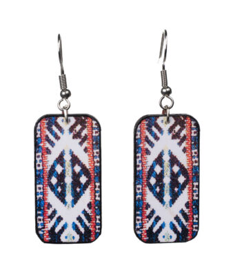 Mustjala kirivöö mustriga kõrvarõngad