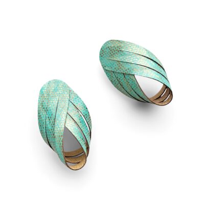 Kõrvarõngad türkiisrohelisest nahast