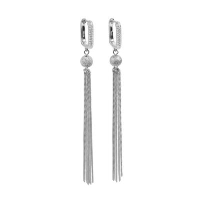 Hõbekõrvarõngad "Metropolitan Glow White ZC Tassel"